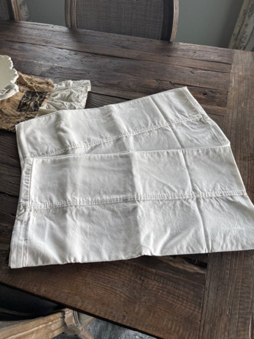 Set of two NEW Charisma King 100% cotton sateen white pillowcases - REDUCED!